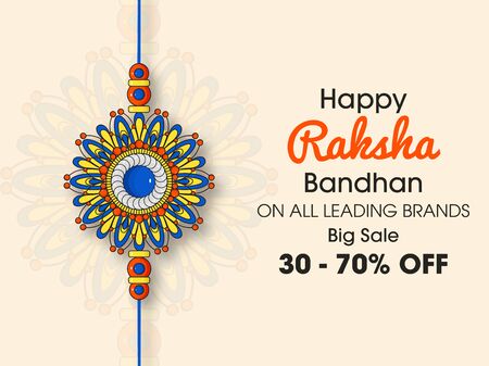 Vector abstract for Raksha Bandhan with nice illustration in a creative backgroundのイラスト素材