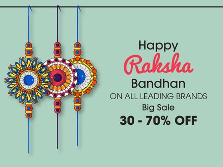 Vector abstract for Raksha Bandhan with nice illustration in a creative backgroundのイラスト素材