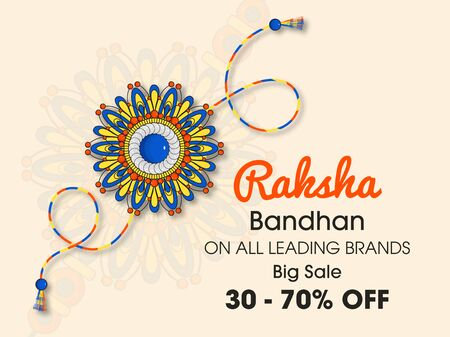 Vector abstract for Raksha Bandhan with nice illustration in a creative backgroundのイラスト素材