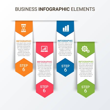 Simple Modern Infographics Templateのイラスト素材