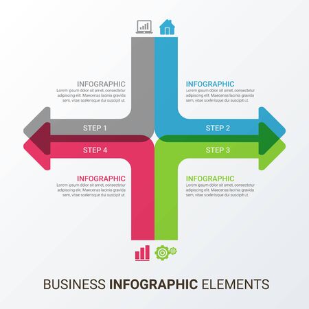 Unique Business Infographicsのイラスト素材