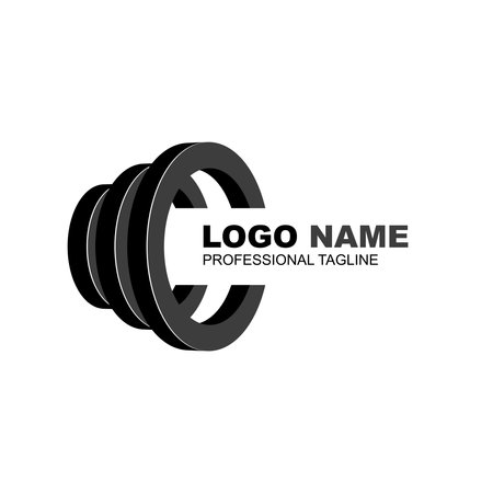 vector logo for photographer. different digital camera logo designs.のイラスト素材