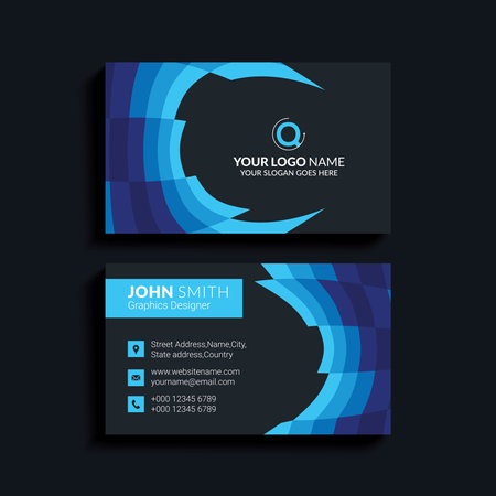 Modern simple business card template with user interfaceのイラスト素材