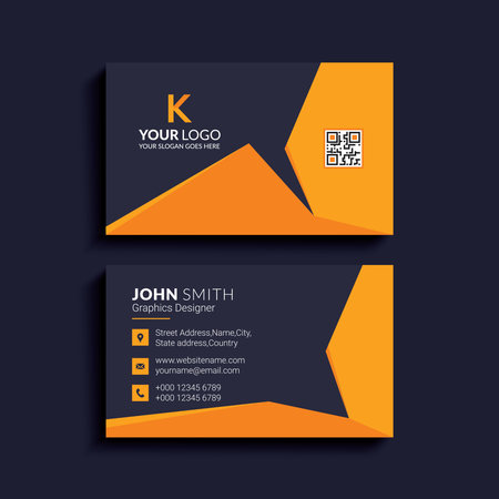 Modern simple business card template with user interfaceのイラスト素材