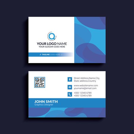 Modern simple business card template with user interfaceのイラスト素材