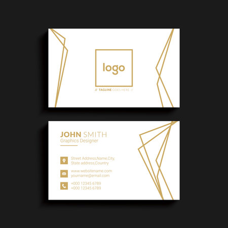 Modern simple business card template with user interfaceのイラスト素材