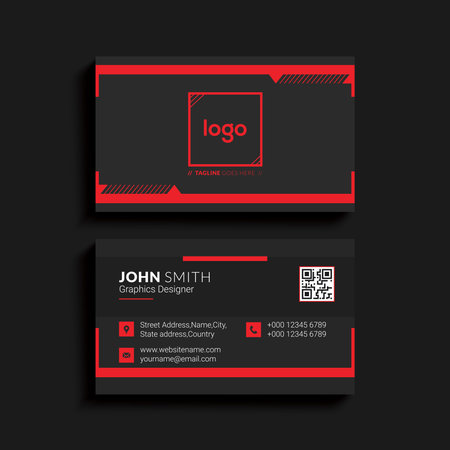 Modern simple business card template with user interfaceのイラスト素材
