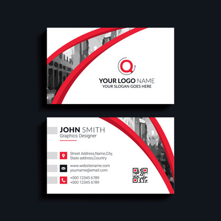 corporate business card design template vector. Vector illustration.のイラスト素材