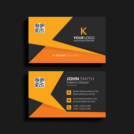 corporate business card design template vector. Vector illustration.のイラスト素材