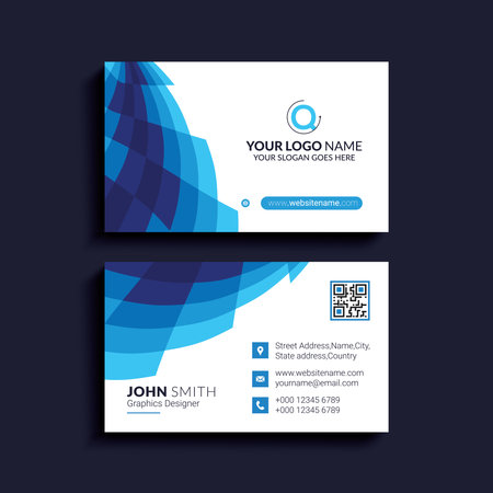 Vector abstract creative business cards Flat Design Vector Illustrationのイラスト素材