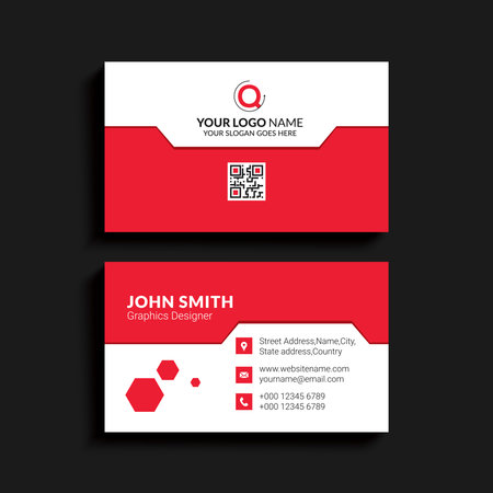 Vector abstract creative business cards Flat Design Vector Illustrationのイラスト素材