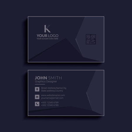 Vector abstract creative business cards Flat Design Vector Illustrationのイラスト素材