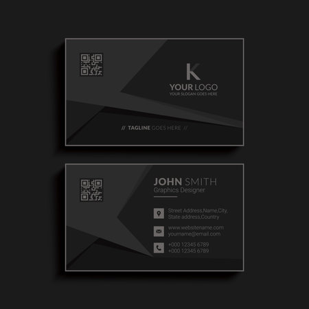 Vector modern creative and clean business card template. Flat designのイラスト素材