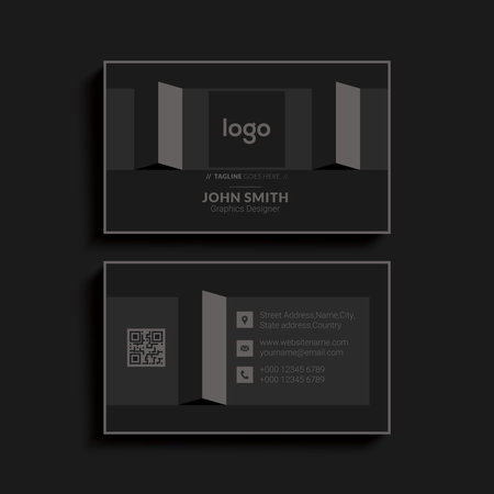 Vector modern creative and clean business card template. Flat designのイラスト素材
