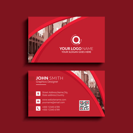 corporate business card design template vector. Vector illustration.のイラスト素材