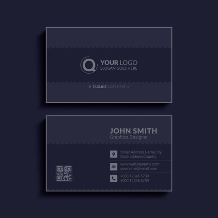 dark business card modern design. Luxury vector business card template. Premium design. Elegant corporate identity.のイラスト素材