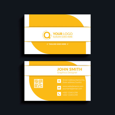 Modern business card template design. abstract. Contact card for the company. Two sided background. Vector illustration.のイラスト素材
