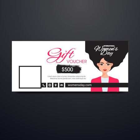 8 march illustration of Happy Women's Day greetings background. Vector template with women for card, poster, flyer and other users . vector illustrationのイラスト素材