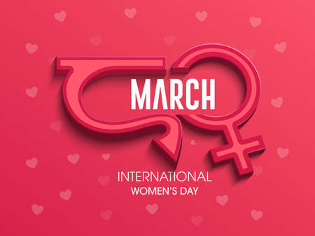 Happy Women's Day Design Elements. International women's day icon. Minimalistic design for international women's day concept.Vector illustration.のイラスト素材