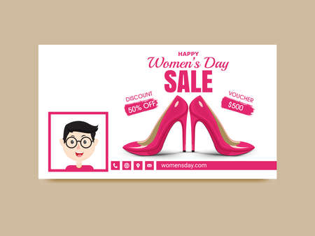 Happy Women\'s Day Design Elements. International women\'s day icon. Minimalistic design for international women\'s day concept.Vector illustration.のイラスト素材