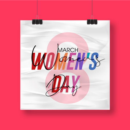 Happy Women\'s Day Design Elements. International women\'s day icon. Minimalistic design for international women\'s day concept.Vector illustration.のイラスト素材