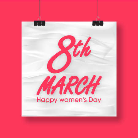 Happy Women's Day Design Elements. International women's day icon. Minimalistic design for international women's day concept.Vector illustration.のイラスト素材