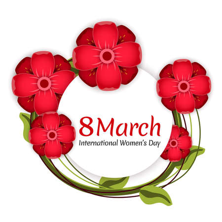 Happy Women\'s Day Design Elements. International women\'s day icon. Minimalistic design for international women\'s day concept.Vector illustration.のイラスト素材