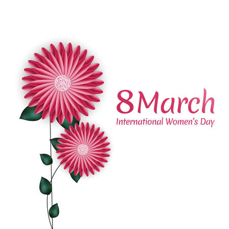 Happy Women\'s Day Design Elements. International women\'s day icon. Minimalistic design for international women\'s day concept.Vector illustration.のイラスト素材