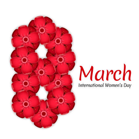 Happy Women\'s Day Design Elements. International women\'s day icon. Minimalistic design for international women\'s day concept.Vector illustration.のイラスト素材
