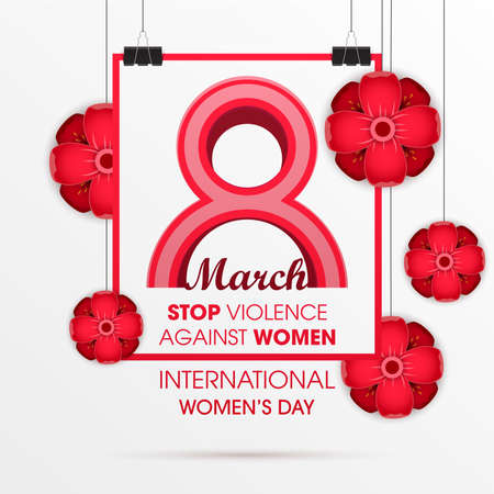 Happy Women's Day. Vector illustration. Womanâ€™s Day greeting calligraphy design. Template for...