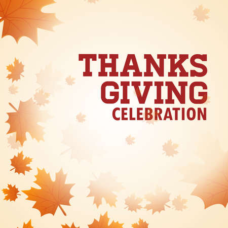 Vector Illustration of a Happy Thanksgiving Celebration Design.のイラスト素材