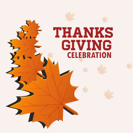 Vector Illustration of a Happy Thanksgiving Celebration Design.のイラスト素材