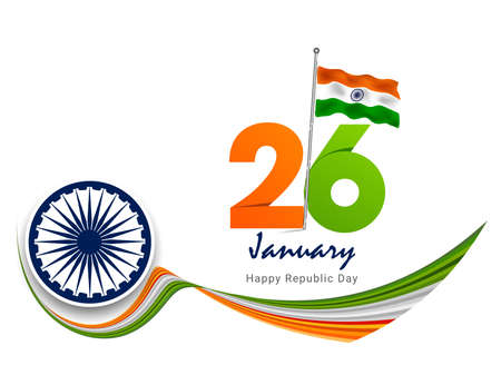 illustration of Republic Day of India.26 Januaryのイラスト素材