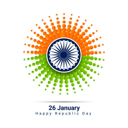 illustration of Republic Day of India.26 Januaryのイラスト素材