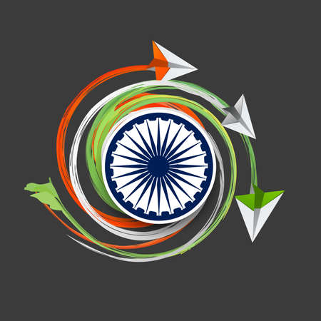 Vector illustration of Indian Army parade at India gate on 26 January republic day celebration