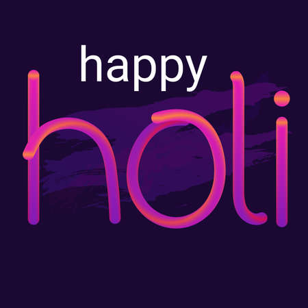 Happy Holi spring festival of colors greeting vector background with realistic volumetric colorful Holi.のイラスト素材