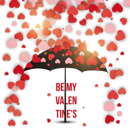 Happy Valentine's Day banners with hearts. Vector illustration. Holiday brochure design, greeting cards, love creative concept, gift voucher, invitation.のイラスト素材