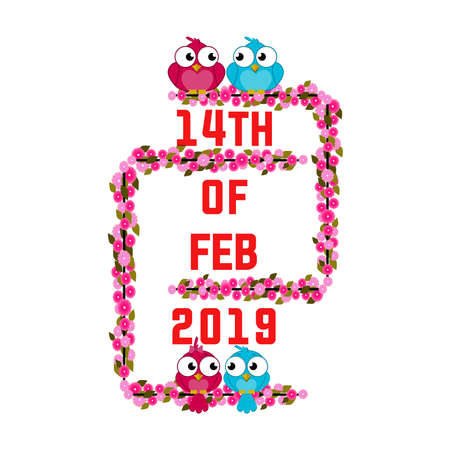 Happy valentines day romance greeting card. Valentine's day concept background. Vector illustration.  Hearts. Cute love saleのイラスト素材