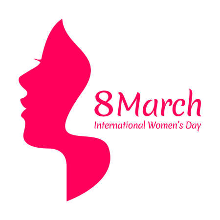 8 March, International Women's Day,  Vector Illustration of a Women's Day card.のイラスト素材