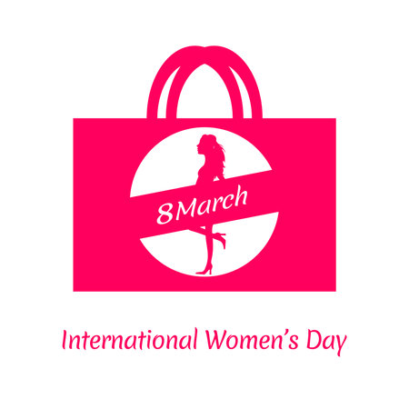 International women's day poster. Woman sign. Origami design template. Happy Mother's Day.のイラスト素材