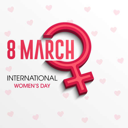 Happy Women\'s Day Design Elements. International women\'s day icon. Minimalistic design for international women\'s day concept.Vector illustration.のイラスト素材