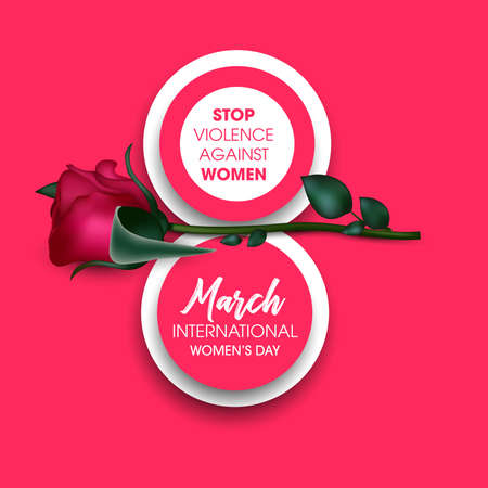 Happy Women\'s Day Design Elements. International women\'s day icon. Minimalistic design for international women\'s day concept.Vector illustration.のイラスト素材