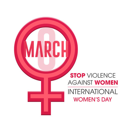 Happy Women's Day Design Elements. International women's day icon. Minimalistic design for international women's day concept.Vector illustration.のイラスト素材