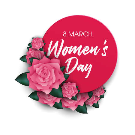 Happy Women\'s Day Design Elements. International women\'s day icon. Minimalistic design for international women\'s day concept.Vector illustration.のイラスト素材