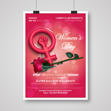 8 March. International Women's Day. Number 8 with text on background. Vector Illustration.のイラスト素材