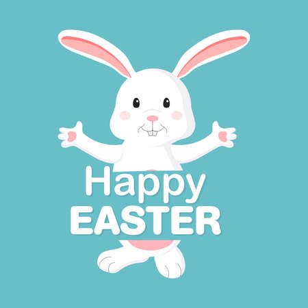 Easter poster and banner template with Easter eggs.Greetings and presents for Easter Day in flat lay styling. Promotion and shopping template for Easterのイラスト素材