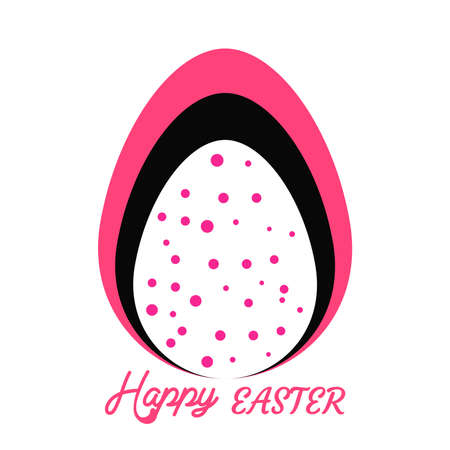 Easter poster and banner template with Easter eggs.Greetings and presents for Easter Day in flat lay styling. Promotion and shopping template for Easterのイラスト素材