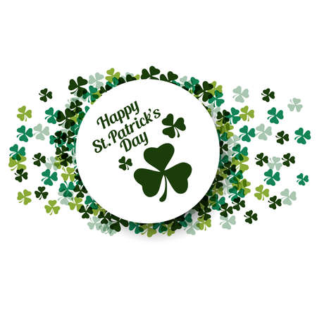 Saint Patrick's Day Card, Calligraphic Lettering Happy St Patricks Day. Vector Illustration. Vector illustration EPS10のイラスト素材