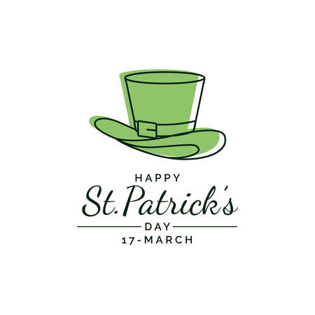 St. Patrick s Day poster set Vector illustration, Calligraphic Lettering Happy St Patricks Day. Vector Illustration. Vector illustration EPS10のイラスト素材