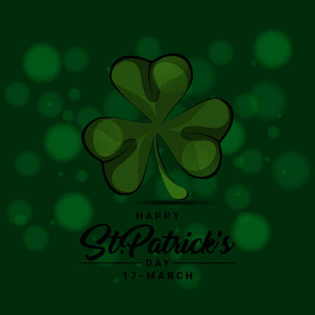 Saint Patrick's Day Card, Calligraphic Lettering Happy St Patricks Day. Vector Illustration. Vector illustration EPS10のイラスト素材